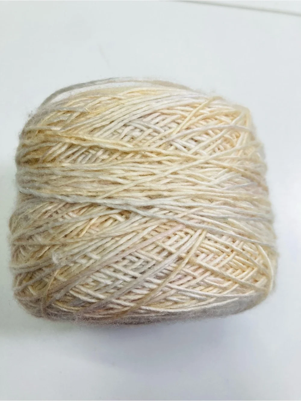 Bargain Yarn: 100g / 3.53 oz Variegated Cream Yarn Cake Untagged